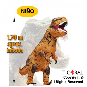 DISFRAZ INFLABLE DINOSAURIO NIO 1.7 MT X 1